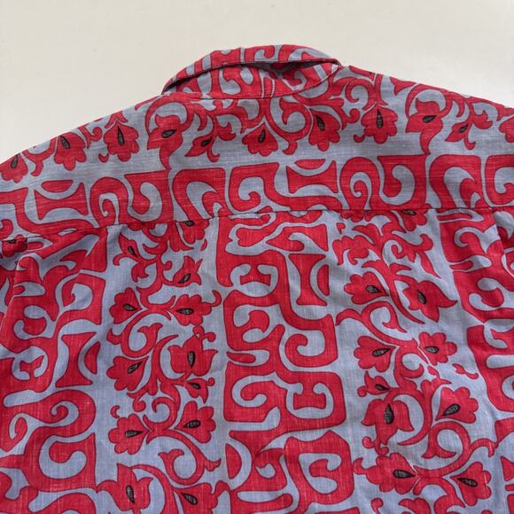 Phil Edwards by Reyn Spooner Hawaiian Shirt Mens Large Tribal Floral EUC - Picture 6 of 10